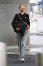 ZOE SALDANA and Marco Perego Arrives at JFK Airport in New York 03/27/2024