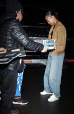 ZOE SALDANA and Marco Perego Night Out in New York 03/27/2024