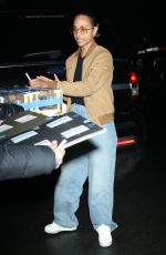 ZOE SALDANA and Marco Perego Night Out in New York 03/27/2024
