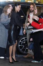 ZOE SALDANA Arrives at CBS Mornings in New York 03/28/2024