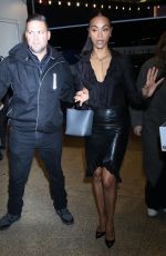ZOE SALDANA Arrives at CBS Mornings in New York 03/28/2024