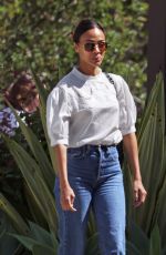 ZOE SALDANA Out for Lunch with Friends at The Honor Bar in Montecito 03/18/2024