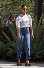 ZOE SALDANA Out for Lunch with Friends at The Honor Bar in Montecito 03/18/2024