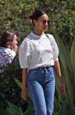 ZOE SALDANA Out for Lunch with Friends at The Honor Bar in Montecito 03/18/2024