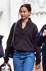 ZOE SALDANA Out Shopping in Venice 03/06/2024