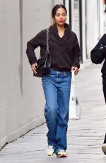 ZOE SALDANA Out Shopping in Venice 03/06/2024