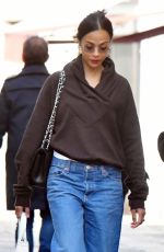ZOE SALDANA Out Shopping in Venice 03/06/2024