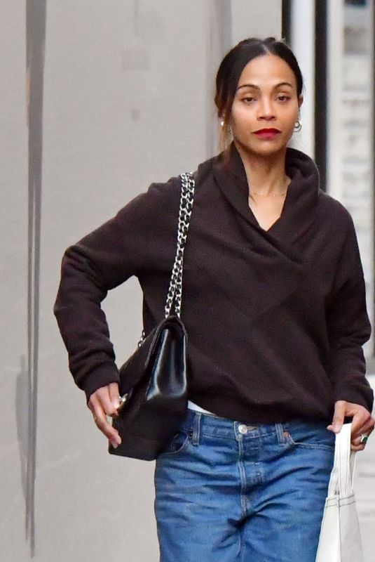 ZOE SALDANA Out Shopping in Venice 03/06/2024