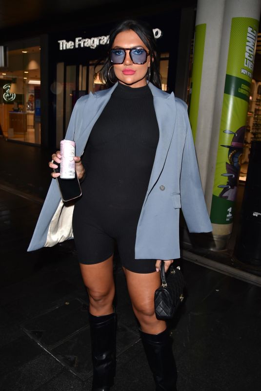 ABBIE HOLBORN Arrives at Liverpool One for the Shein Pop Up Shop 04/18/2024