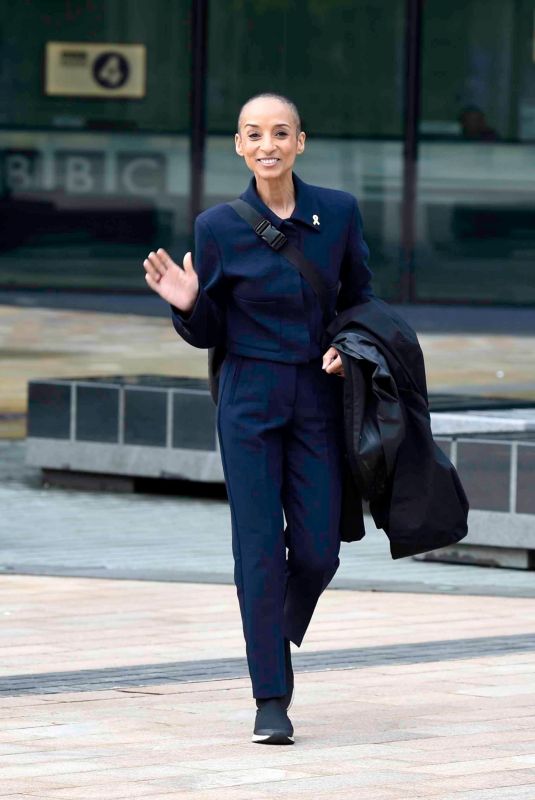 ADELE ROBERTS Leaves BBC Breakfast Studios in Manchester 04/11/2024
