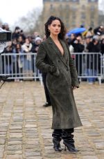 ADRIA ARJONA Arrives at Loewe Womenswear Fall/Winter 2024-2025 Show at Paris Fashion Week 03/01/2024