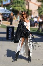 ALESSANDRA AMBROSIO Arrives at CELSIUS Cosmic Desert Event at Coachella in Indio 04/12/2024