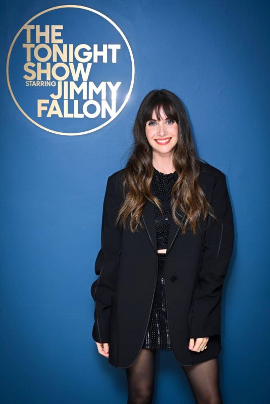 ALISON BRIE at Tonight Show Starring Jimmy Fallon 04/02/2024