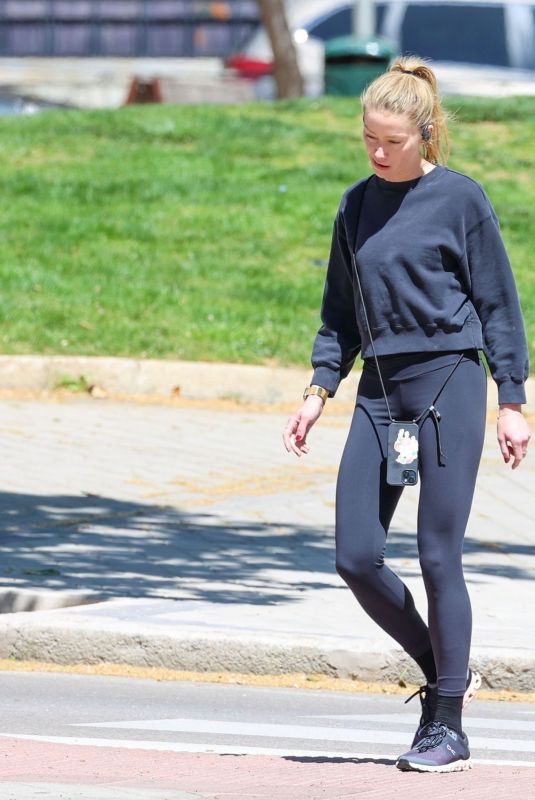 AMBER HEARD Out nad About in Madrid 04/09/2024