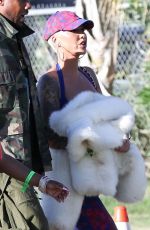AMBER ROSE Out at Coachella Valley Music and Arts Festival in Indio 04/14/2024