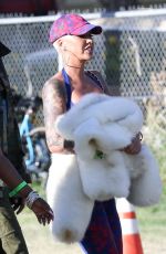 AMBER ROSE Out at Coachella Valley Music and Arts Festival in Indio 04/14/2024