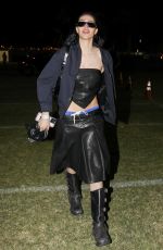 AMELIA HAMLIN in Black Leather on Coachella 04/12/2024