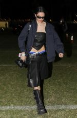 AMELIA HAMLIN in Black Leather on Coachella 04/12/2024