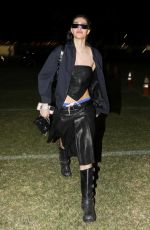 AMELIA HAMLIN in Black Leather on Coachella 04/12/2024