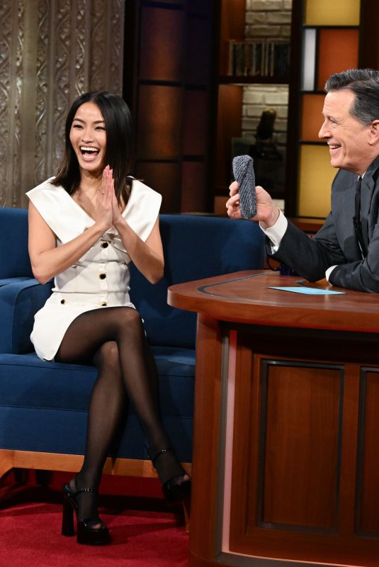 ANNA SAWAI at Late Show with Stephen Colbert in New York 04/15/2024