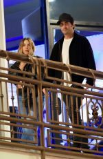ASHLEY BENSON and Brandon Davis on a Date Night at Sushi Park in West Hollywood 04/24/2024