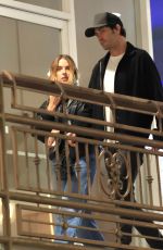 ASHLEY BENSON and Brandon Davis on a Date Night at Sushi Park in West Hollywood 04/24/2024