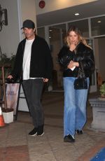 ASHLEY BENSON and Brandon Davis on a Date Night at Sushi Park in West Hollywood 04/24/2024