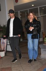 ASHLEY BENSON and Brandon Davis on a Date Night at Sushi Park in West Hollywood 04/24/2024