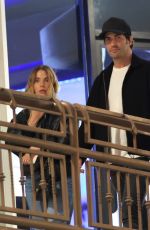 ASHLEY BENSON and Brandon Davis on a Date Night at Sushi Park in West Hollywood 04/24/2024