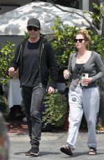 ASHLEY BENSON and Brandon Davis on a Lunch Date in West Hollywood 04/19/2024