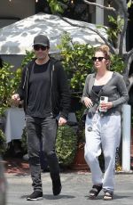 ASHLEY BENSON and Brandon Davis on a Lunch Date in West Hollywood 04/19/2024