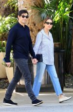 ASHLEY BENSON and Brandon Davis Out for Lunch at Bel Air Hotel 04/07/2024