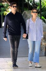 ASHLEY BENSON and Brandon Davis Out for Lunch at Bel Air Hotel 04/07/2024