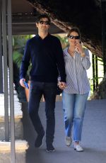 ASHLEY BENSON and Brandon Davis Out for Lunch at Bel Air Hotel 04/07/2024