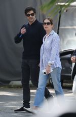 ASHLEY BENSON and Brandon Davis Out for Lunch at Bel Air Hotel 04/07/2024