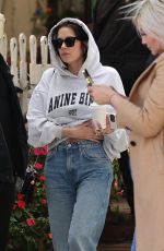ASHLEY BENSON and Brandon Davis Out for Lunch at The Ivy Restaurant in Los Angeles 04/05/2024