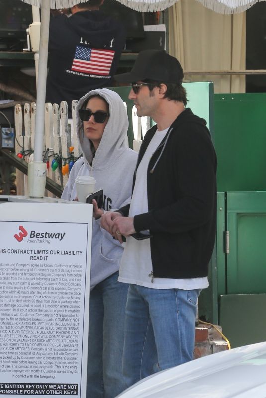 ASHLEY BENSON and Brandon Davis Out for Lunch at The Ivy Restaurant in Los Angeles 04/05/2024