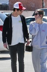 ASHLEY BENSON and Brandon Davis Out Shopping in Beverly Hills 04/02/2024