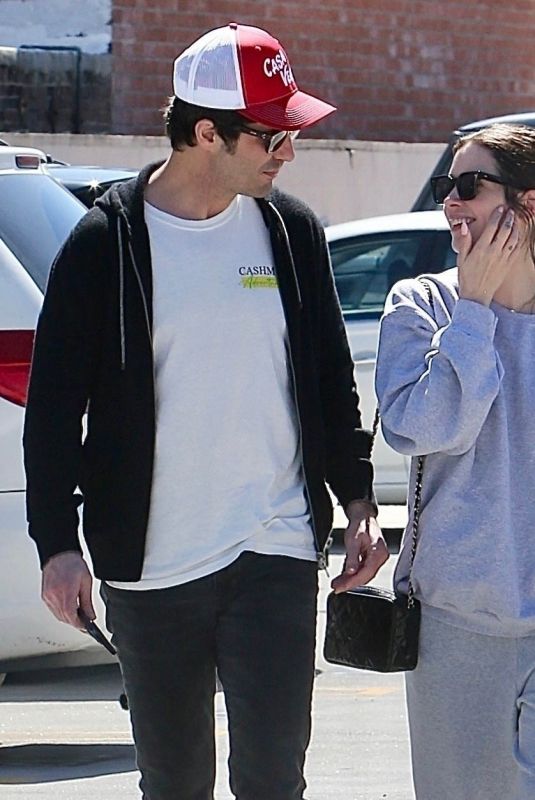 ASHLEY BENSON and Brandon Davis Out Shopping in Beverly Hills 04/02/2024