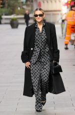 ASHLEY ROBERTS Arrives at Heart Radio Studio in London 04/02/2024