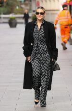 ASHLEY ROBERTS Arrives at Heart Radio Studio in London 04/02/2024