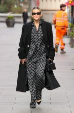 ASHLEY ROBERTS Arrives at Heart Radio Studio in London 04/02/2024