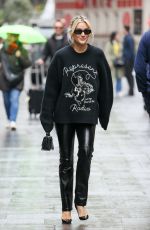ASHLEY ROBERTS Arrives at Heart Radio Studios in London 04/23/2024