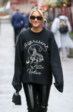 ASHLEY ROBERTS Arrives at Heart Radio Studios in London 04/23/2024