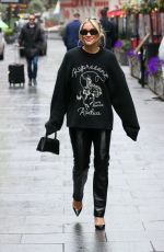 ASHLEY ROBERTS Arrives at Heart Radio Studios in London 04/23/2024