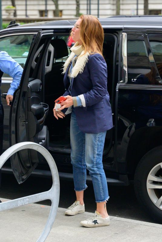 BROOKE SHIELDS Arrives at PMC Studios in New York 04/01/2024