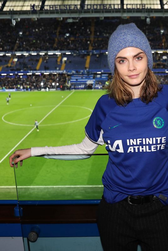CARA DELEVINGNE at Stamford Bridge in London 04/04/2024
