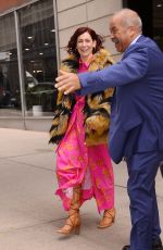 CARRIE PRESTON Leaves CBS Studios in New York 04/04/2024
