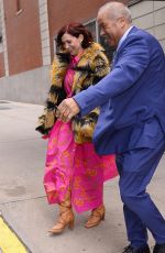 CARRIE PRESTON Leaves CBS Studios in New York 04/04/2024