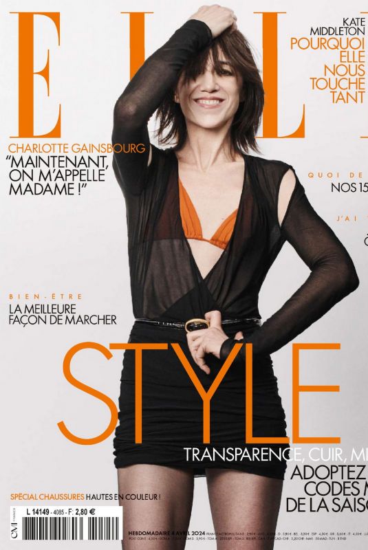 CHARLOTTE GAINSBOURG in Elle France, April 2024